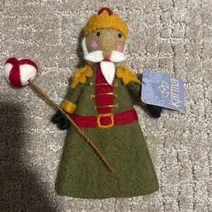 Karma 9” Wool King Candy Wine Bottle/ Christmas Tree Topper